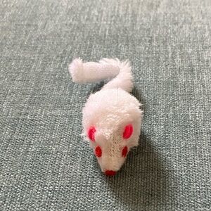 Gently Used White Cat Mouse Toy